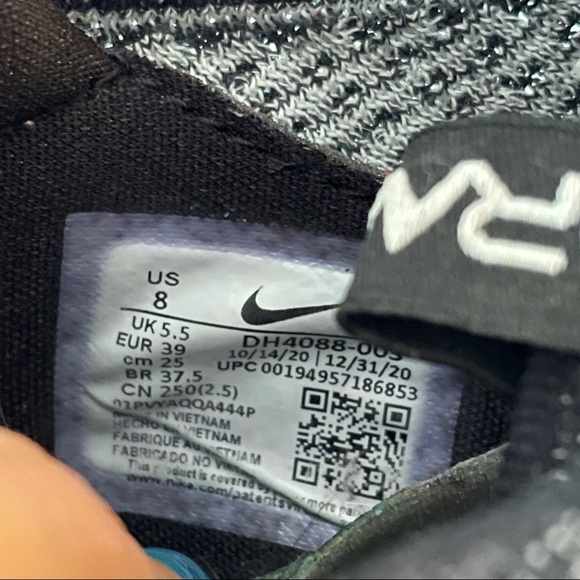 NIKE VAPORMAX FLYKNIT BLACK / BLACK - WHITE - Picture 9 of 9
